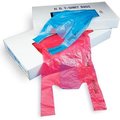 Lk Packaging T Shirt Bags In Dispenser Carton, 9"W x 5"D x 23"L, .6 Mil, Red, 1000/Pack CT1423R